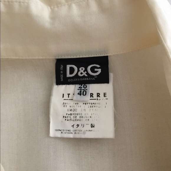 Dolce and Gabbana beige blouse bell sleeves black lace vest two different tops - Picture 9 of 13